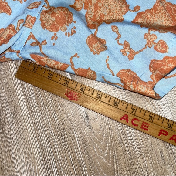 RARE Patagonia Floral Flower Print Short Sleeve With Zipper Front SZ Large. - Picture 8 of 9